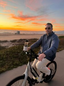 Christopher biking