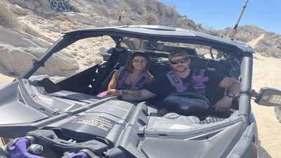 Theresa and Husband riding